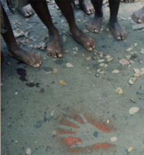 Papua Feet and Handprint PNG detail